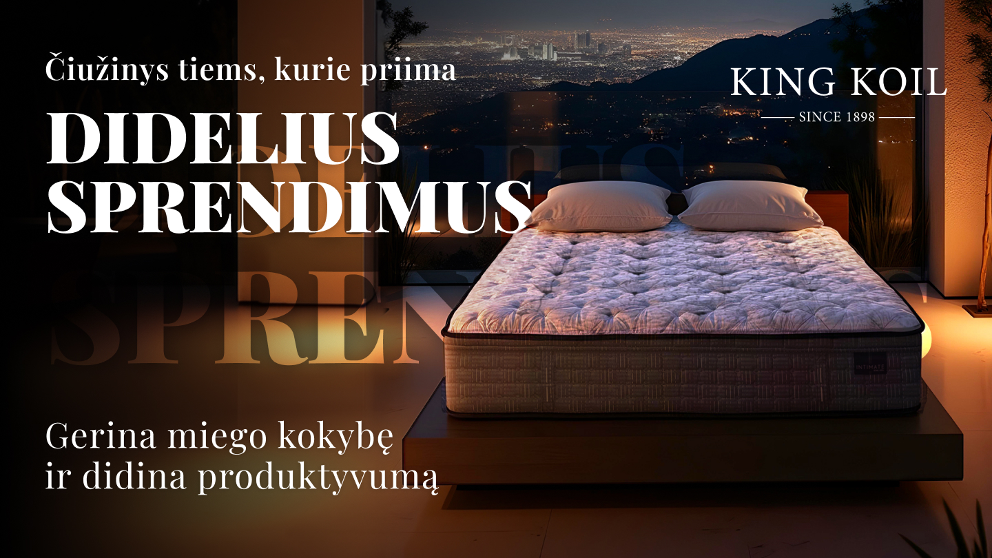 Premiuim klasės rankų darbo King Koil čiužiniai